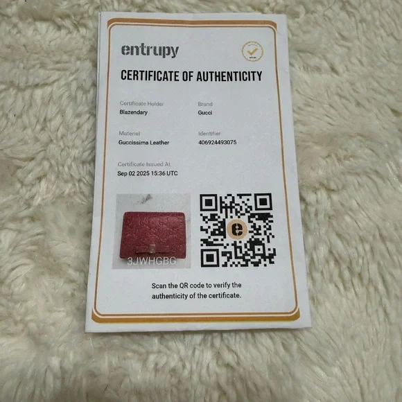 Authenticated Gucci Red Leather Wallet with Bow - Picture 4 of 5